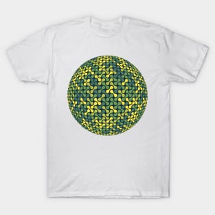 Metaballs Pattern Sphere (Green Yellow) T-Shirt